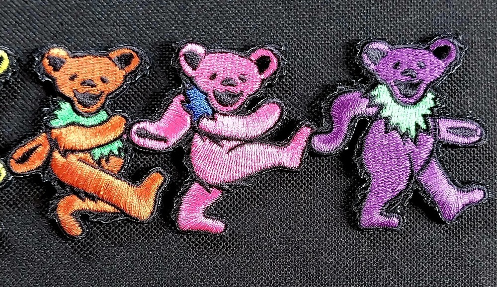 Licensed Grateful Dead Head Dancing Bears Marching Bears Embroidered Back Patch