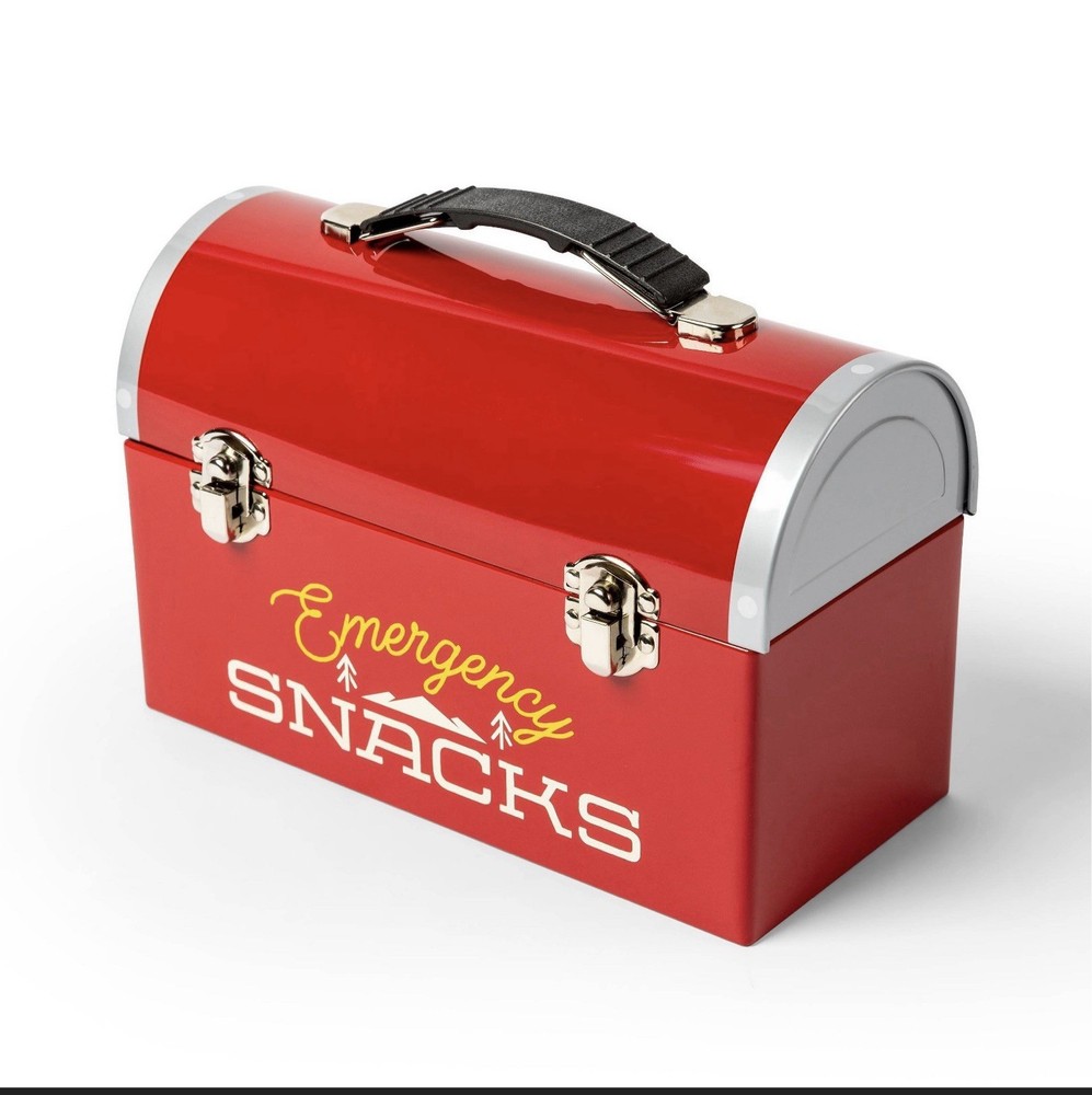 Bullseye Playground “Emergency Smacks” Red Lunch Box