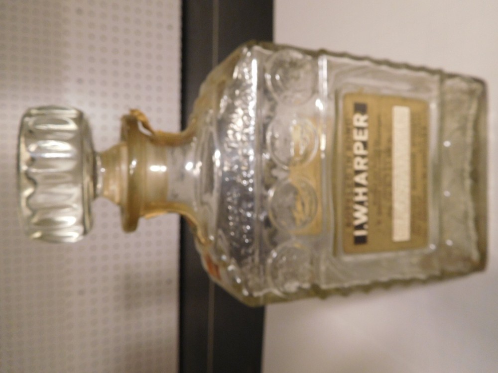 Vintage JW Harper Empty Bourbon Bottle