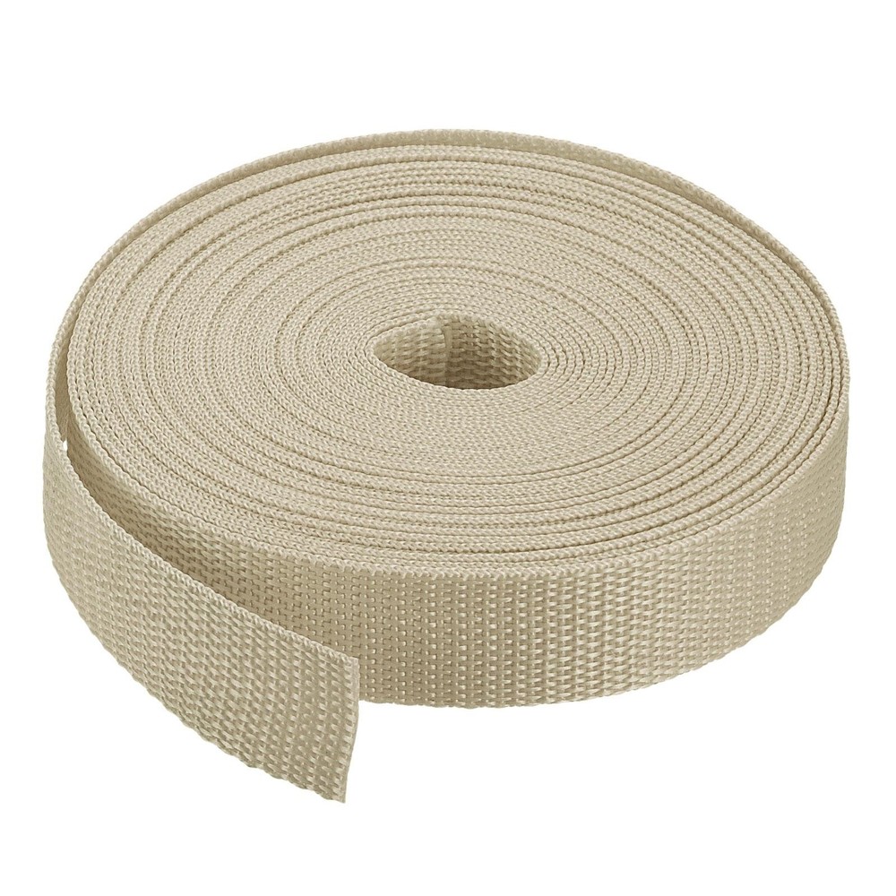 Lightweight Polypropylene Webbing Strap 1" 10 Yards Light Khaki Strapping