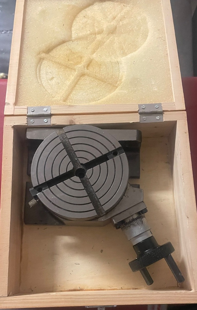 4" VERTICAL / HORIZONTAL ROTARY TABLE (wood box)