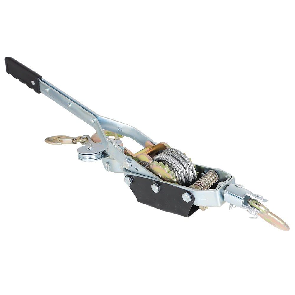 4 Ton Dual Gear Power Puller Cable Heavy Duty 3 Hooks Hand Power Cable Puller