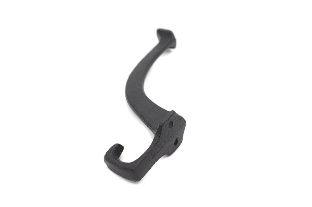 Black Cast Iron Hook Hall Tree Double Wall Hook Heavy Duty Clothes Towel Hook