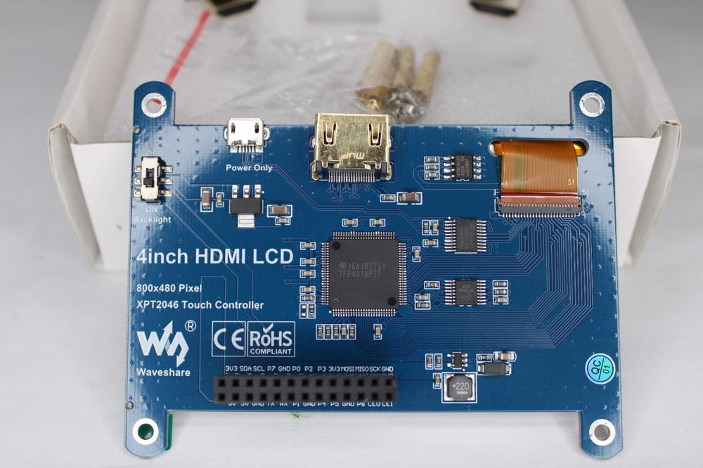 4 inch HDMI LCD IPS Display 800x480 Resistive Touch Screen HDMI AI Raspberry PI