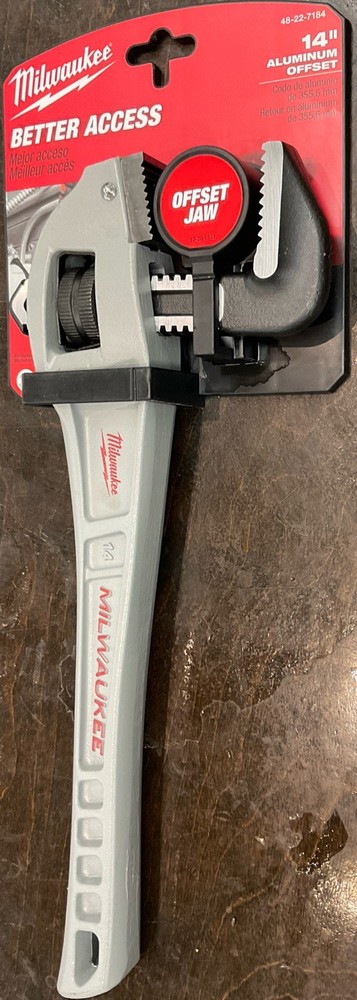 Milwaukee 48-22-7184 14" Offset Pipe Wrench - Silver