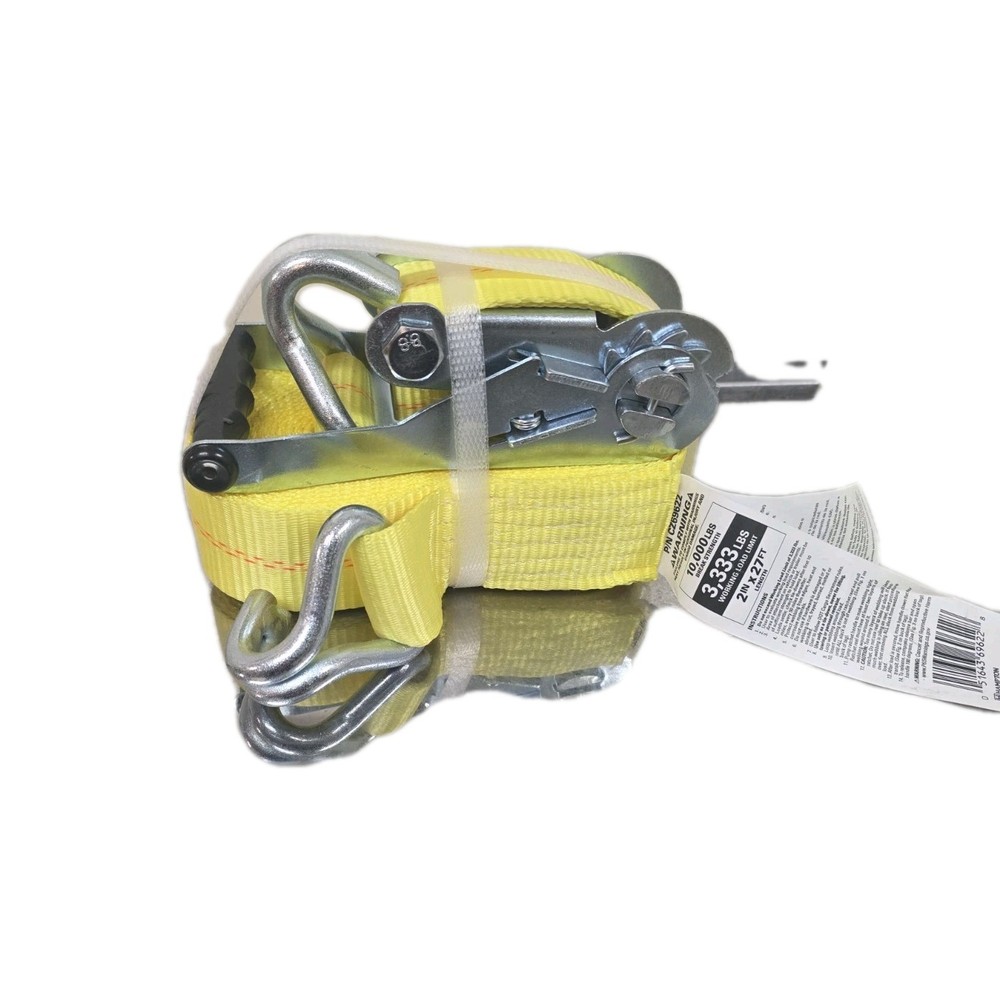 Cargo Zone Ratchet Tie-Down Strap 2" x 27' 3,333lbs Double J-Hooks