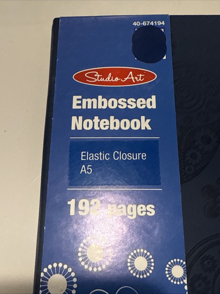 ELASTIC CLOSURE EMBOSSED NOTEBOOK 192 PAGES "8" X "5.5"