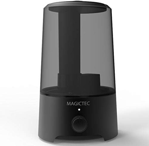 Ultrasonic Humidifier with Auto Shut-Off – Silent 360° Black Diffuser