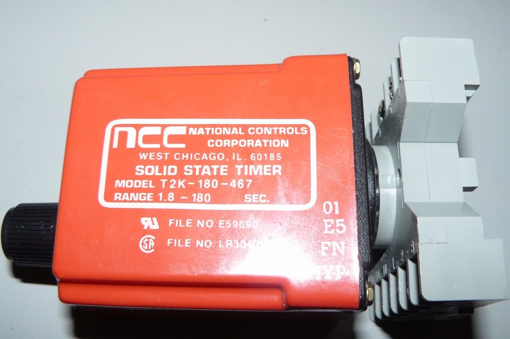AMETEK NCC T2K-180-467 SOLID STATE TIMER DELAY RELAY 1.8-180 SECOND RANGE