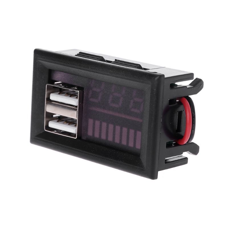 Car Motorcycle Digtal Voltmeter with 2 USB 12V Display Board