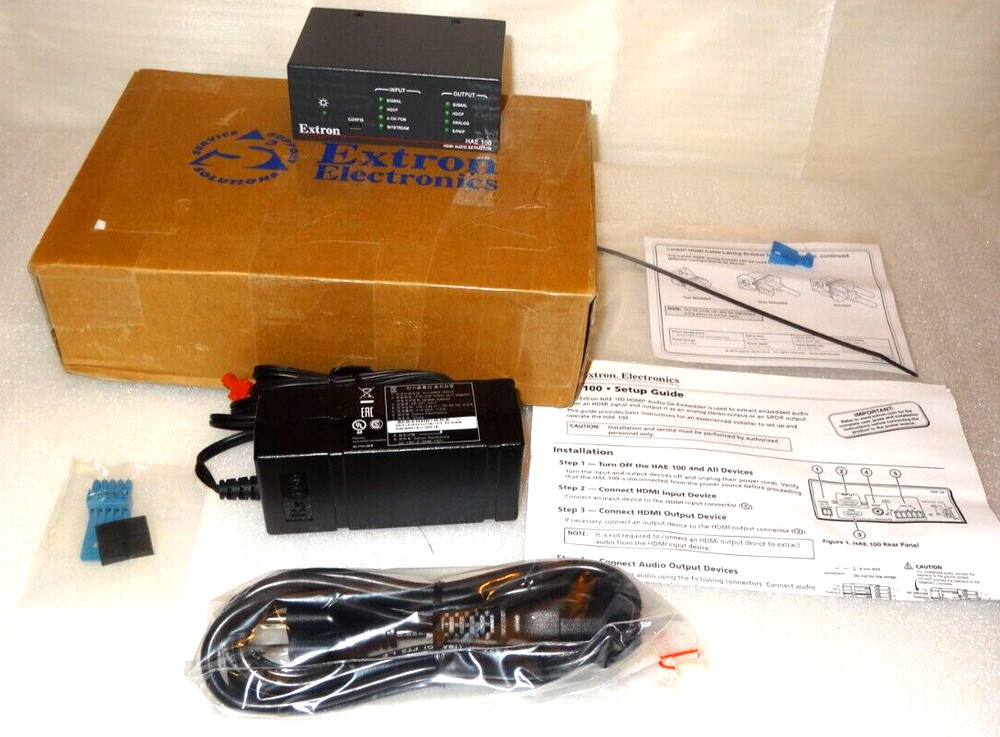 Extron HAE 100 HD HDMI Audio De-Embedding  Extractor, cable EQ USB configuration