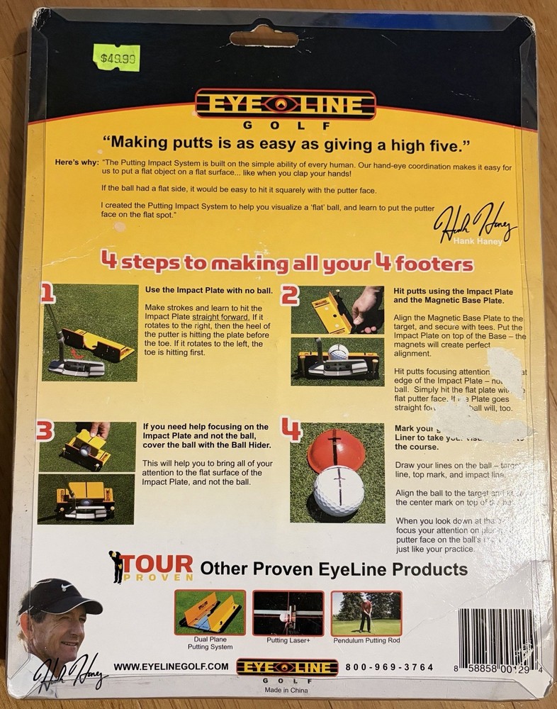 Eye Line Golf Putting Impact System Developed By Hank Haney