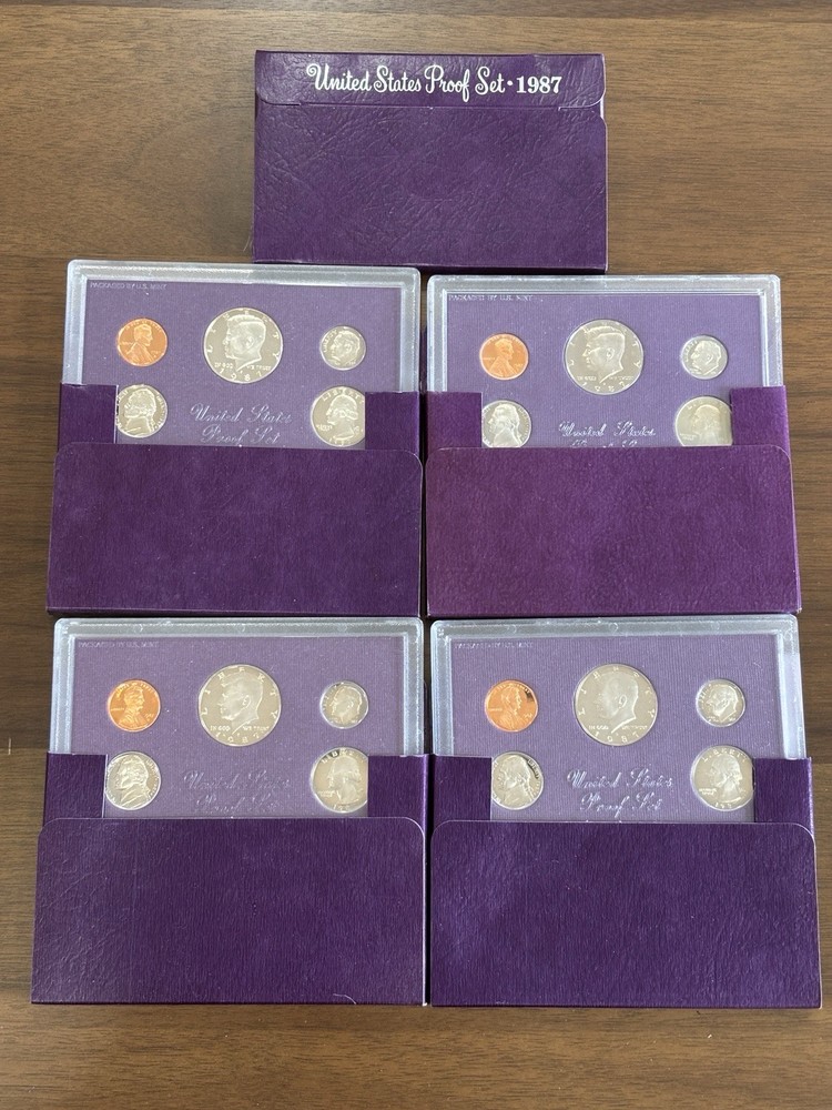 Lot Of 5 1987 US Proof Sets
