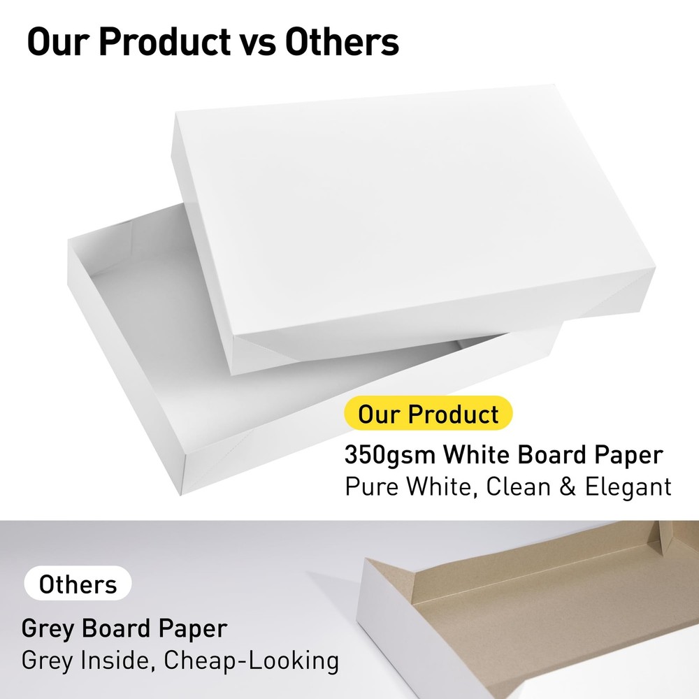12 Pack 17" White Extra Large Gift Boxes With Lids For Clothes Presents