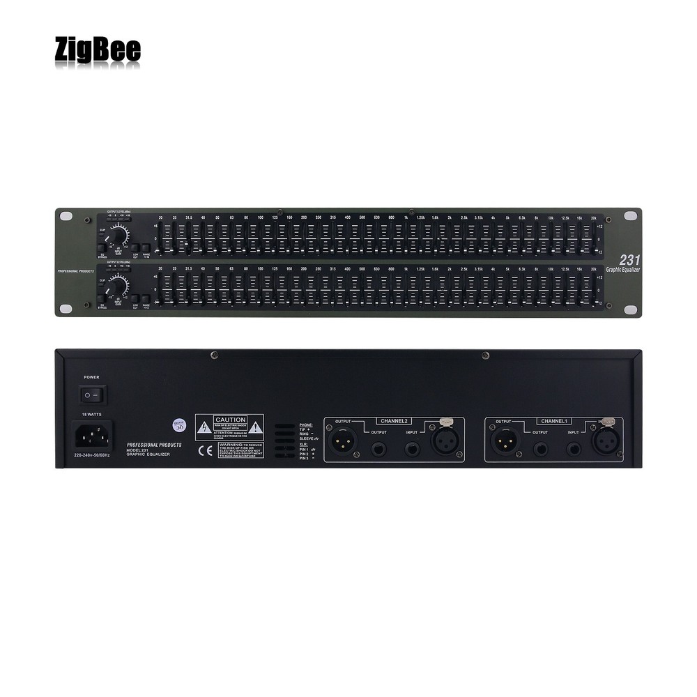 231 Dual 31 Segment Equalizer Professional Equalizer for Home KTV