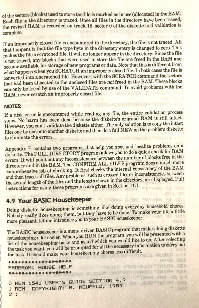 1541 User's Guide by Dr. G. Neufeld Commodore Disk Drive Brady/DATAMOST 1984