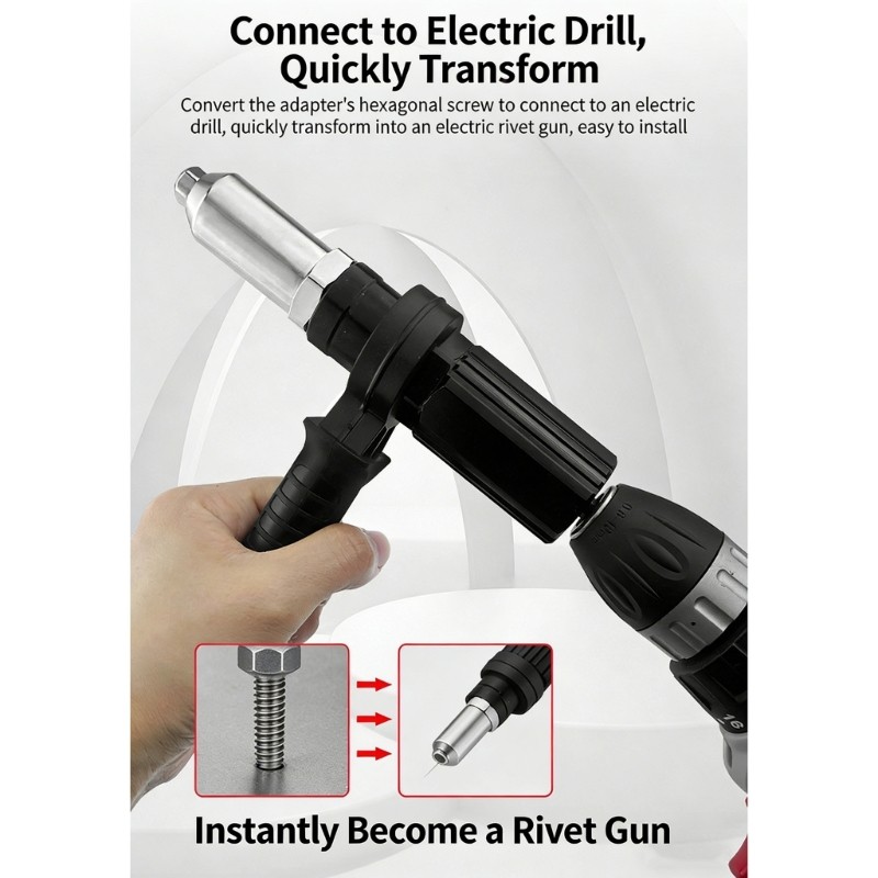 Upgraded Electric Riveting Machine Core Pull Accessories Cordless Riveting Alloy