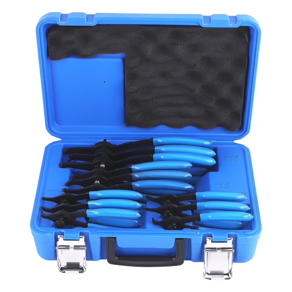 12 PC Versatile Retaining Snap Ring Pliers set Heavy Duty Fixed Tip Combination