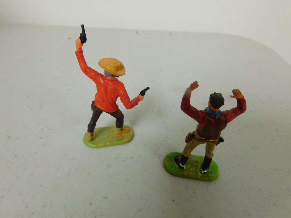 Elastolin 40mm Bank Robbers x2 RARE Lot 1 FF
