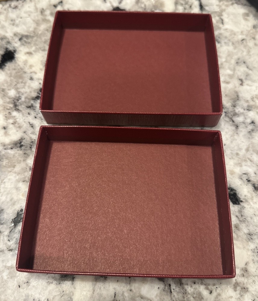Bally Box EMPTY 5” X 3.75” RED/Burgundy
