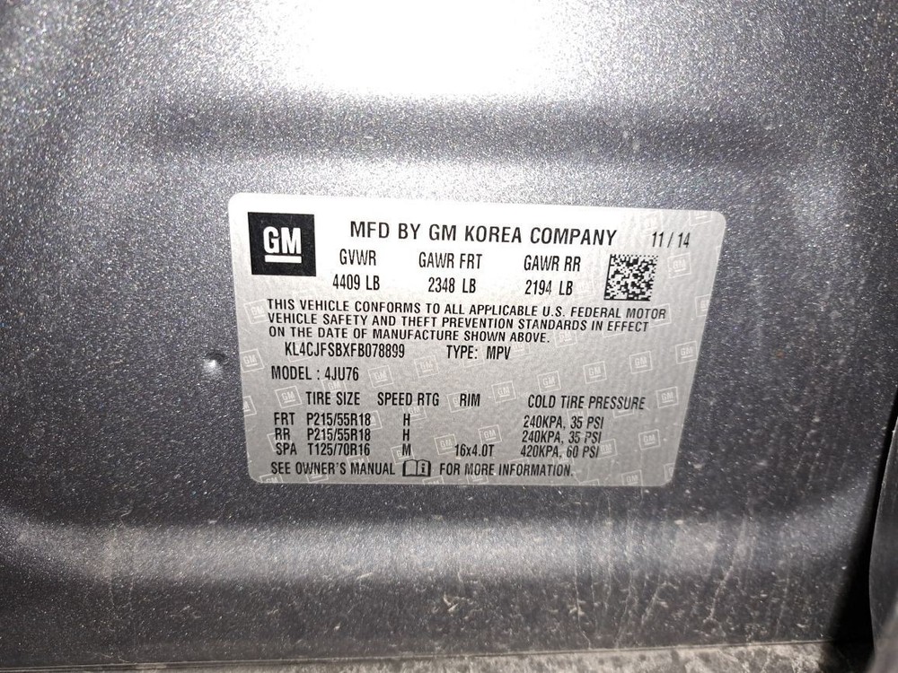 2015 Encore Brake Master Cylinder Sku#4225842