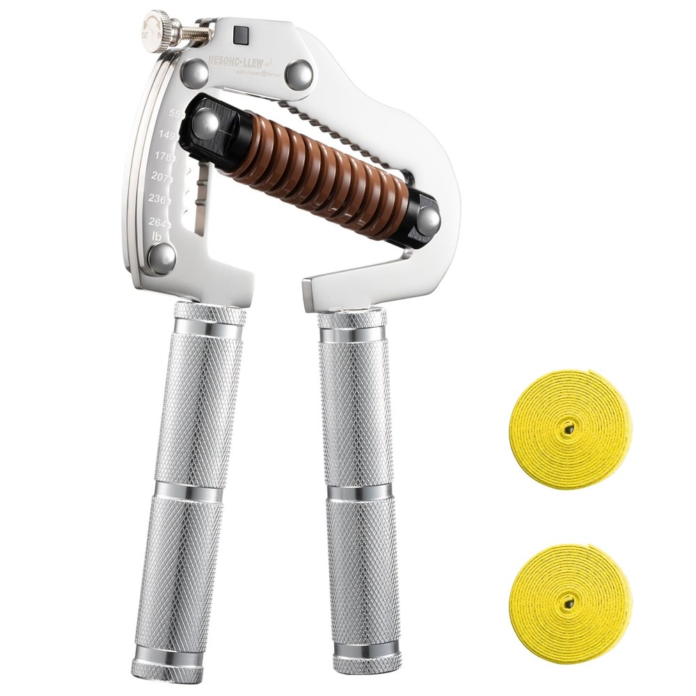 Adjustable Grip Strength Trainer: Premium 304 Stainless Steel Structure, Aero...
