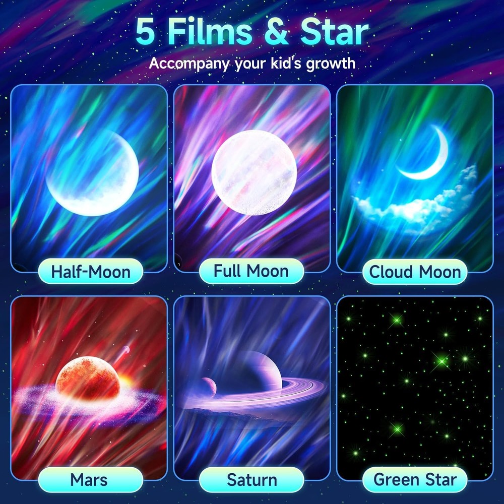 Projector Northern Lights Projector,180 Lighting Modes Galaxy Light Projector,