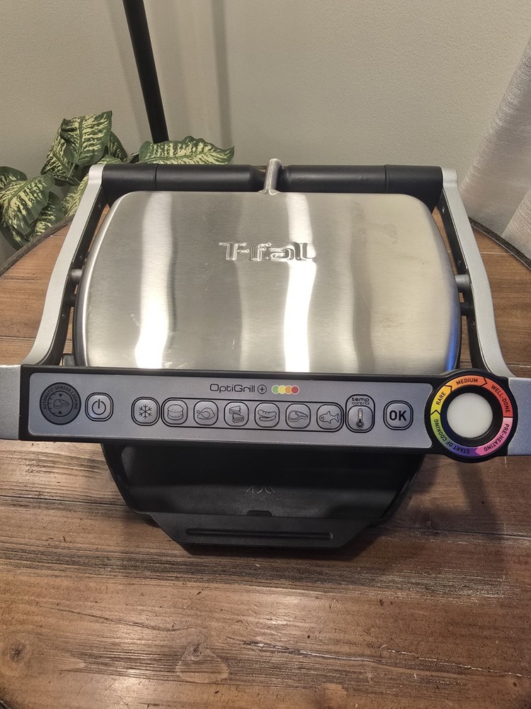 T-Fal OptiGrill Model 8351S1 Indoor Electric Grill Automatic Sensor w/ Recipes