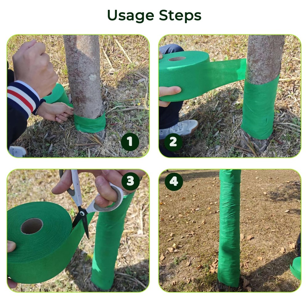 Yeeyeah 3”x 150’Tree bark Protector, Trunk Protector - 3" x 150', Green