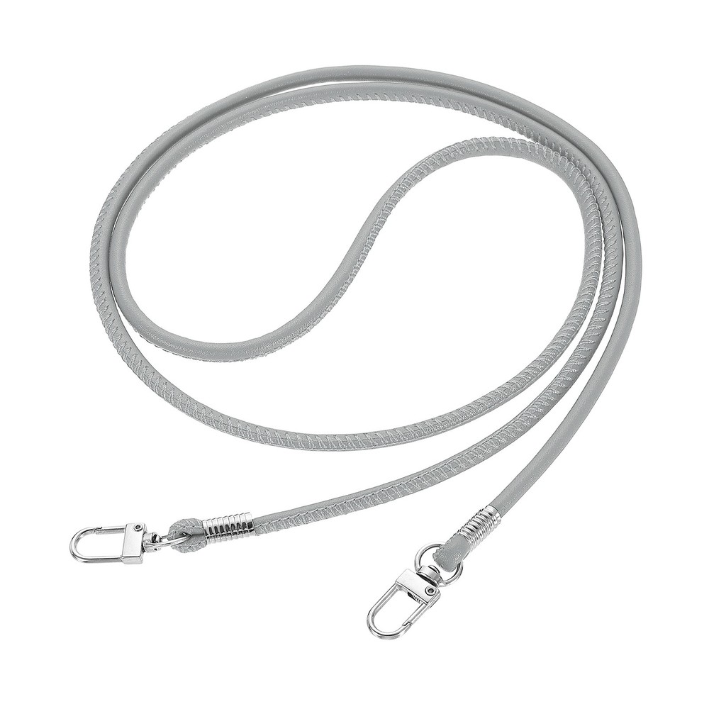 Crossbody Replacement Chain Strap, 120cm Thin Soft PU Strap (Light Gray)