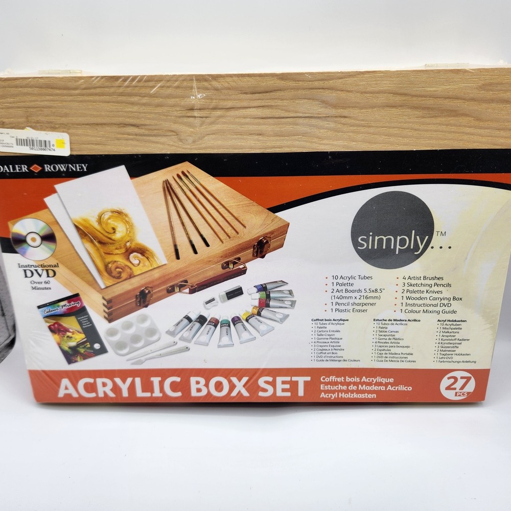 27 PC Daler Rowney Acrylic Paint Box Set