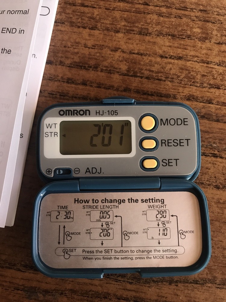 Omron - Digital Pedometer - HJ-105 - Step/Calorie Counter - OPEN ITEM