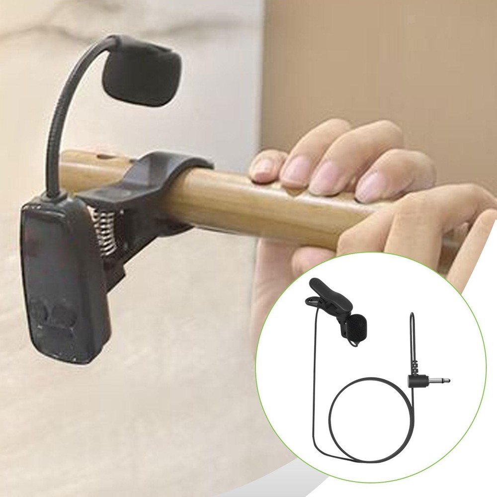 Wired Microphone for Wind Instruments Flexible , Black for Live Performances