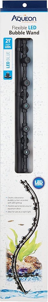 Aqueon Flex LED Aquarium Bubble Wand, 21-Inch, Blue