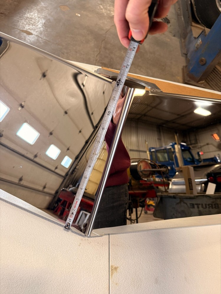 Peterbilt 589 12” Drop Visor for Flat Top Cab