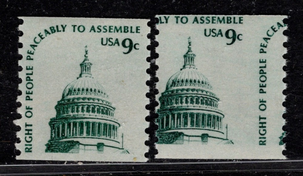 Perfectly Flawed EFO SN 1616 MNH Error - 9¢ Capitol Dome - Misperf & Miscut