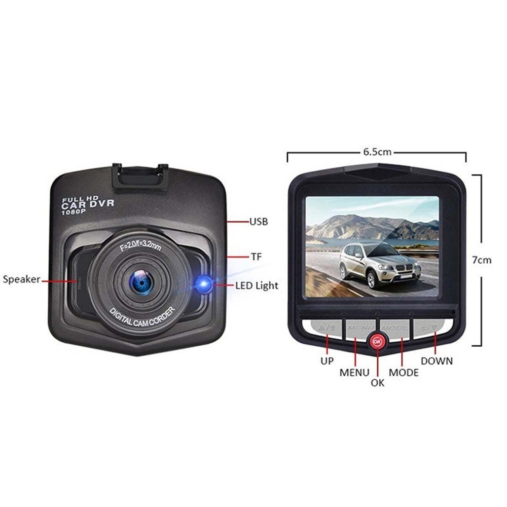 1080P Lens Car DVR Camera Dash Cam Front Video Recorder G-Sensor