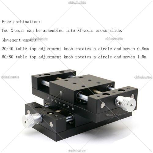 X-Axis Manual Linear Stage Translation Displacement Platform Stroke 80A-DB100