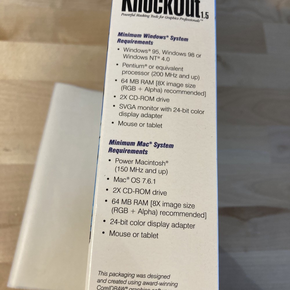 Corel Knock Out 1.5 PC Mac Big Box Software + Corel Studio Demo, Guide, Manual