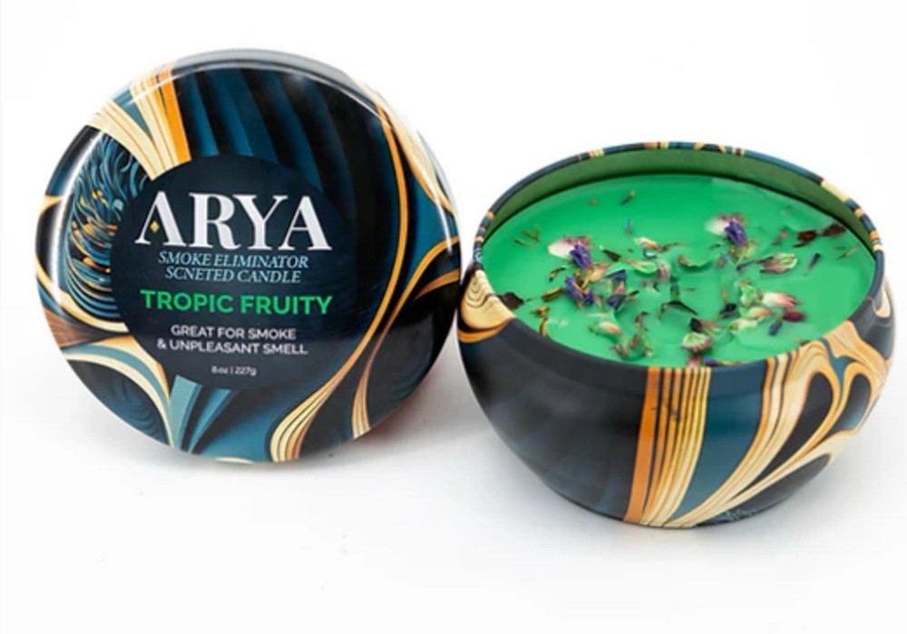 ARYA ODOR ELIMINATOR SCENTED CANDLE- 8OZ- 1CT- Assorted Scent