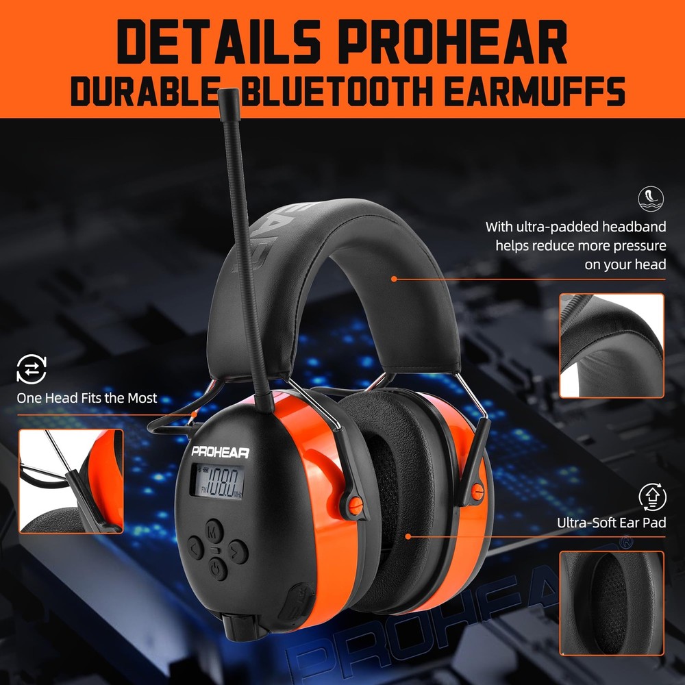 PROHEAR 033 2.0 Upgraded Bluetooth Hearing Large, Af/Fm+bluetooth-orange