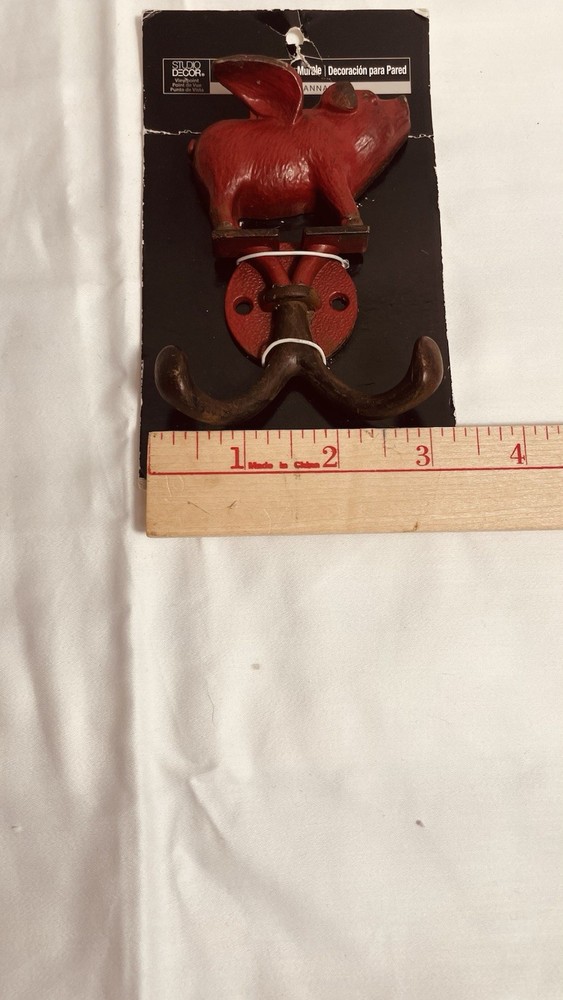 Flying Pig Cast Iron Double Wall Hook