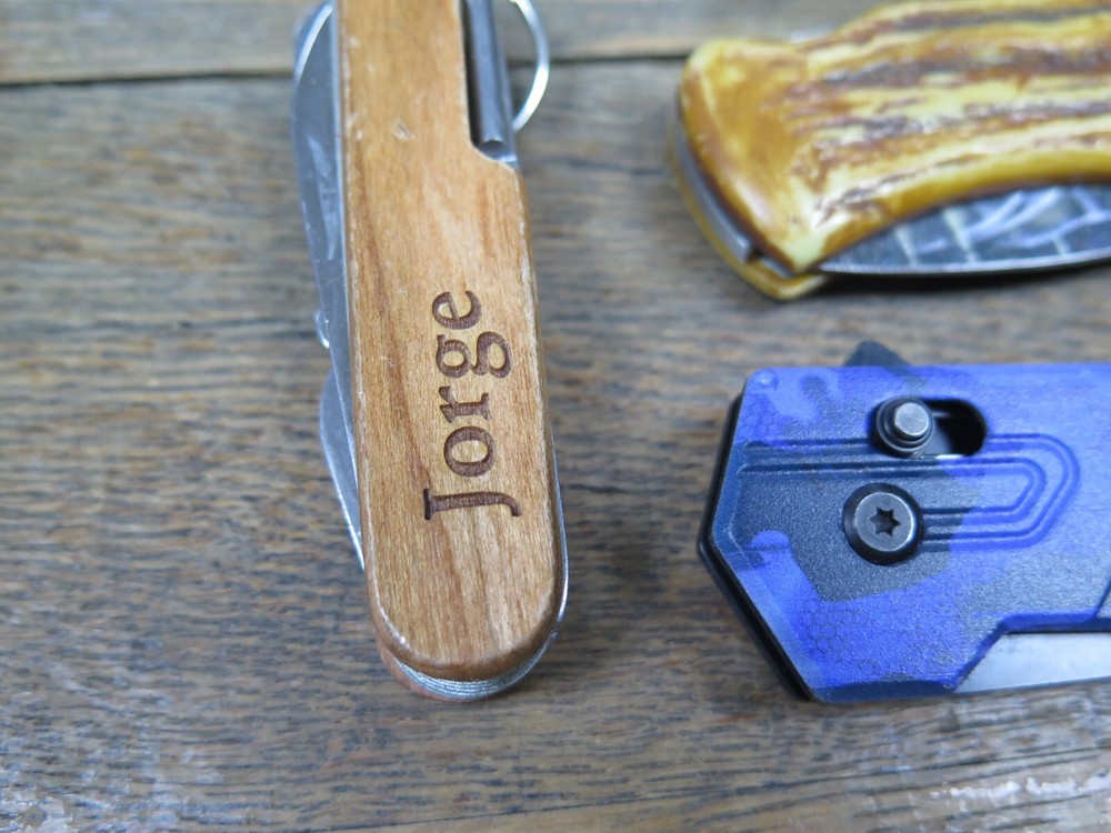 5 Assorted Multi-tool Knifes Bundle Kobalt Names Wood Plastic