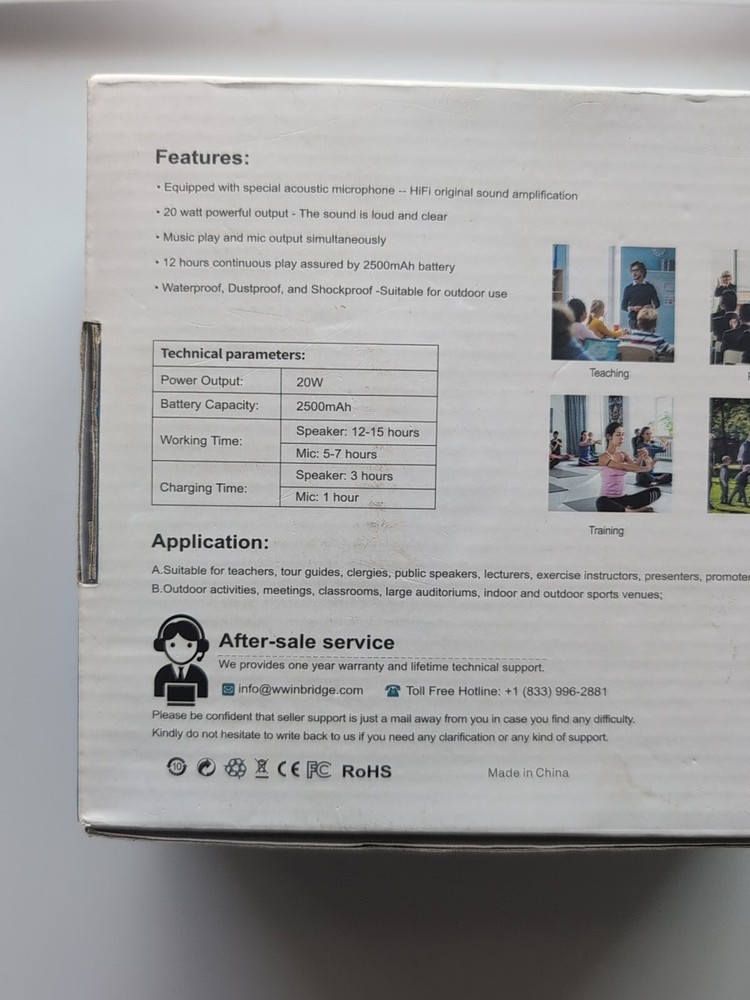 WinBridge Bluetooth Voice Amplifier, Wireless Voice Amplifier M801