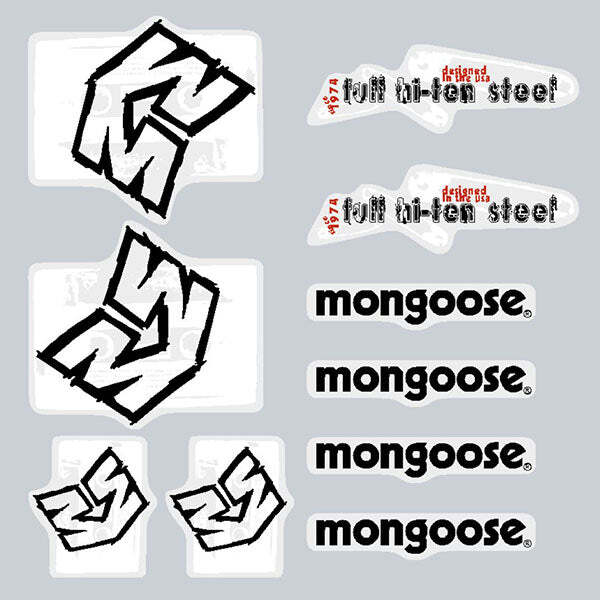 Mongoose - 2009 Pit Crew Decal set - Old school bmx