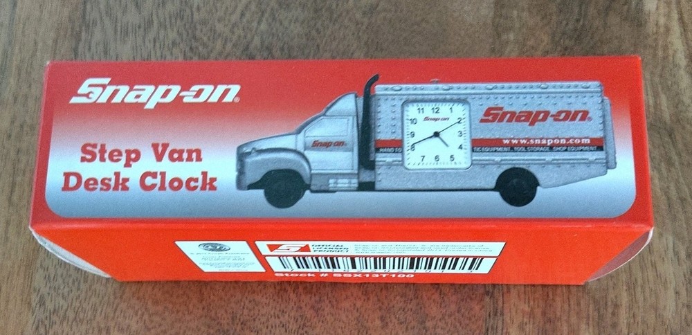 Snap - On Tools SSX13T100 Silver Die-Cast Desk Clock Step Van