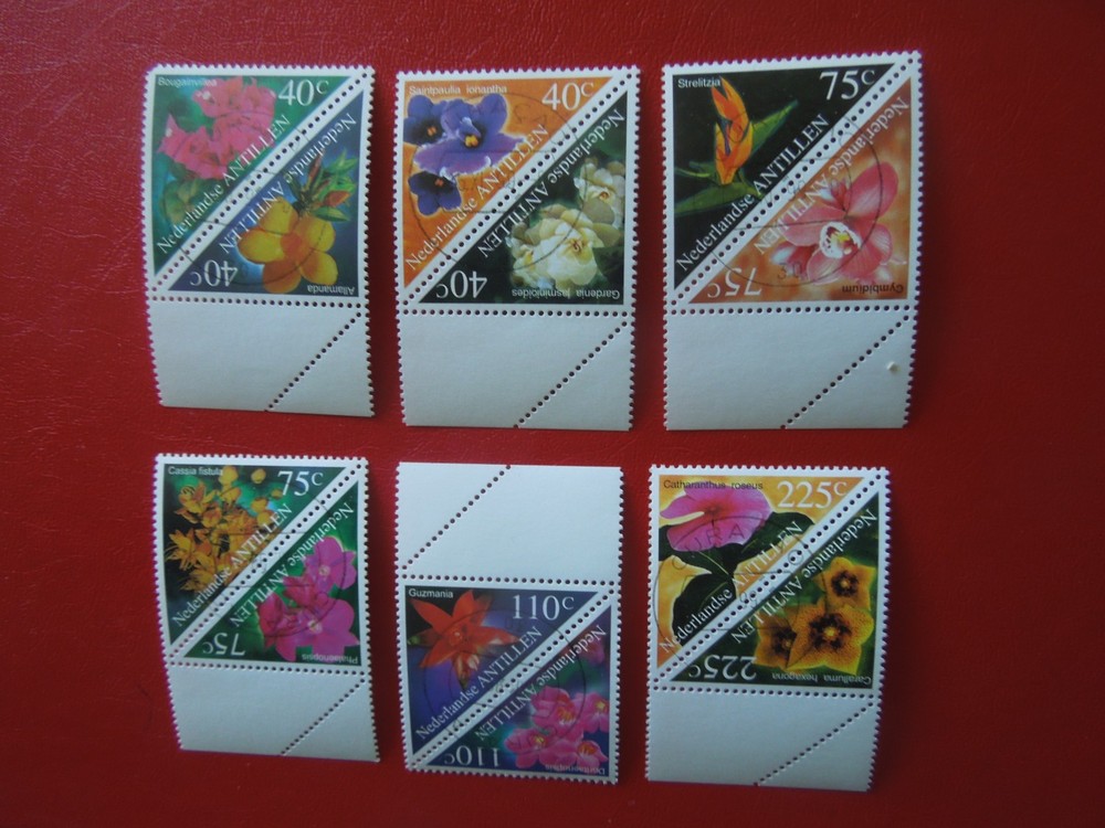 G6671 NETHERLANDS ANTILLES 1999 FLOWERS SET FDC CANCEL MNH SEE DESCRIPTION