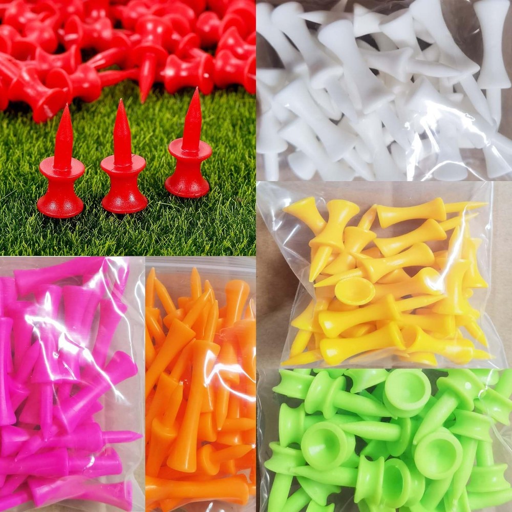 70 Pcs Golf Tees,Golf Step Down Tees Value Multiple Colors Size Bulk,Plastic ...