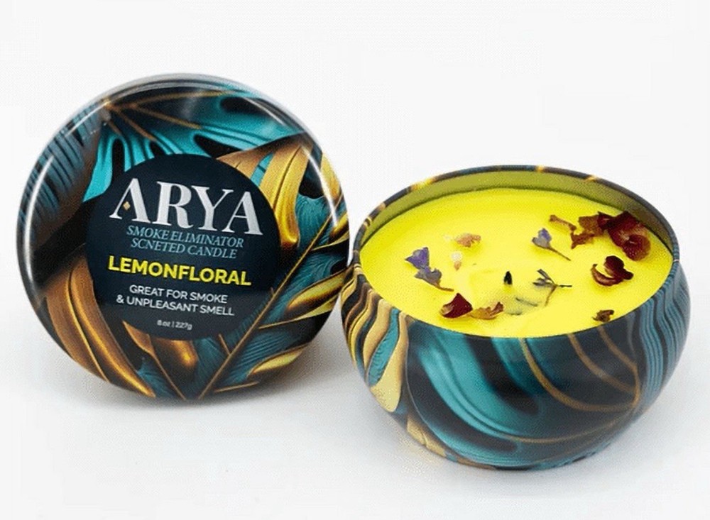 ARYA ODOR ELIMINATOR SCENTED CANDLE- 8OZ- 1CT- Assorted Scent
