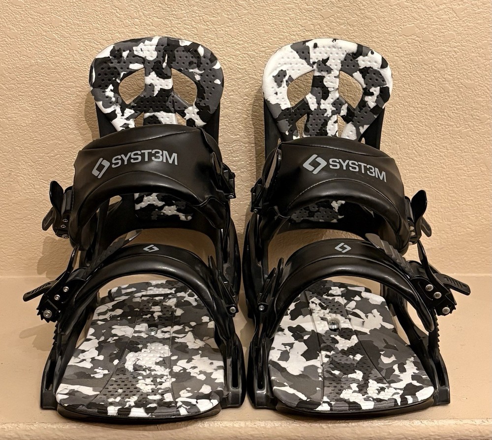 System Syst3m APX Large Snowboard Binding - Gray White Camouflage